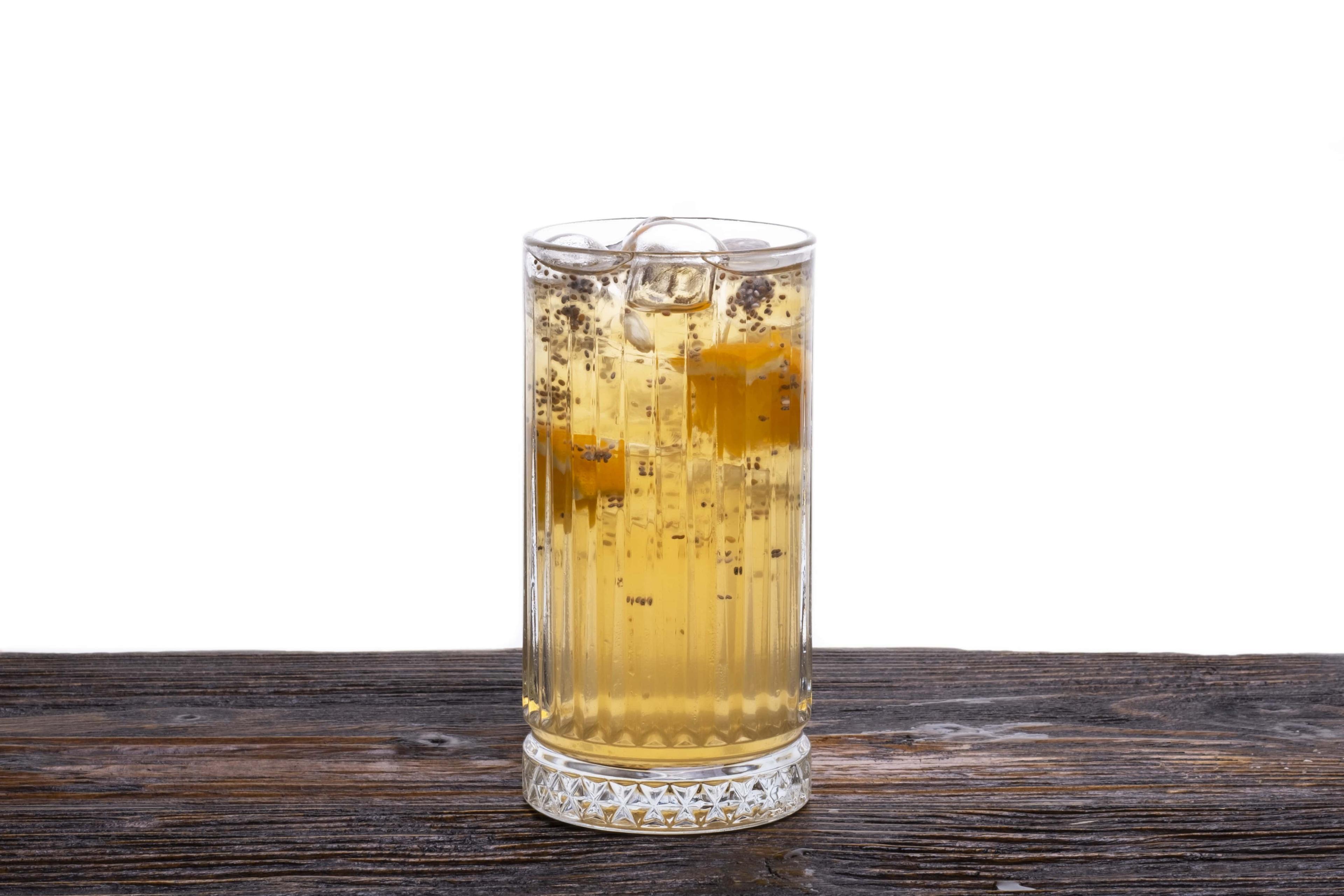 Chia Seed Peach Ice Tea